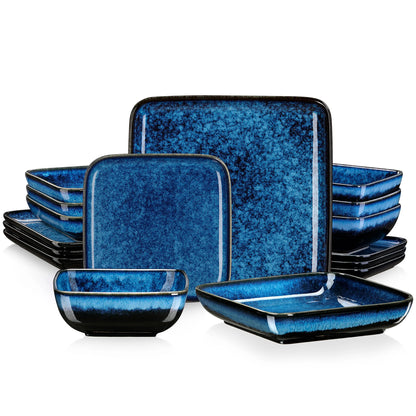 16Pc Square Dinner Ware Set