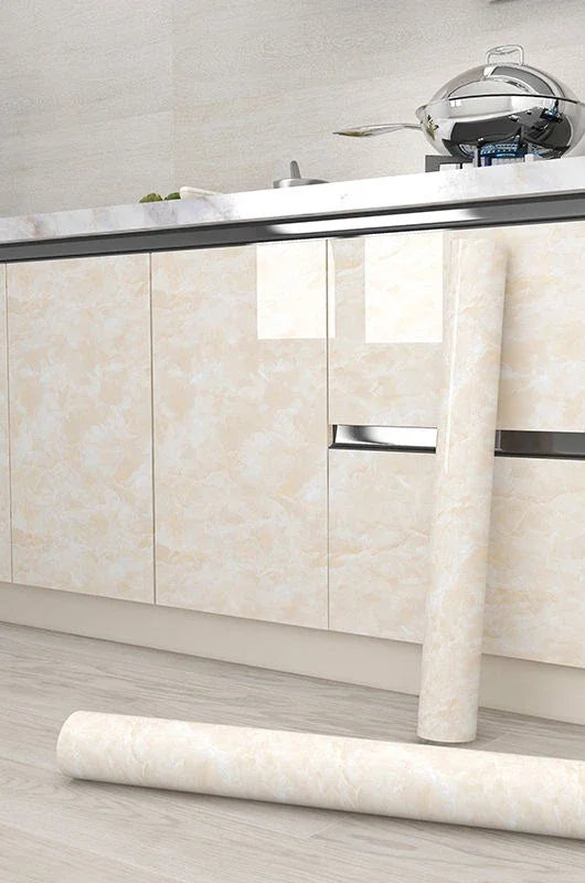 80cm Width Vinyl Wallpaper Marble Waterproof  Self-Adhesive