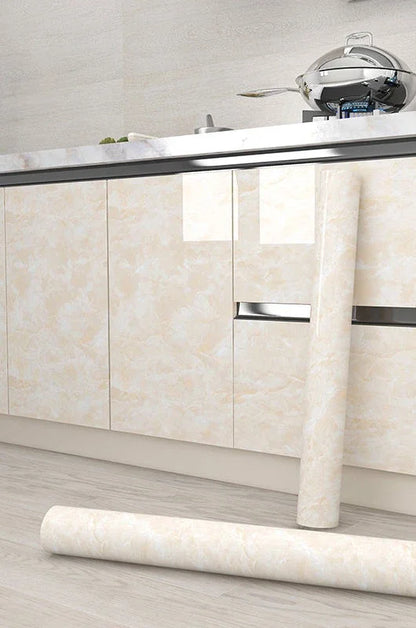 80cm Width Vinyl Wallpaper Marble Waterproof  Self-Adhesive