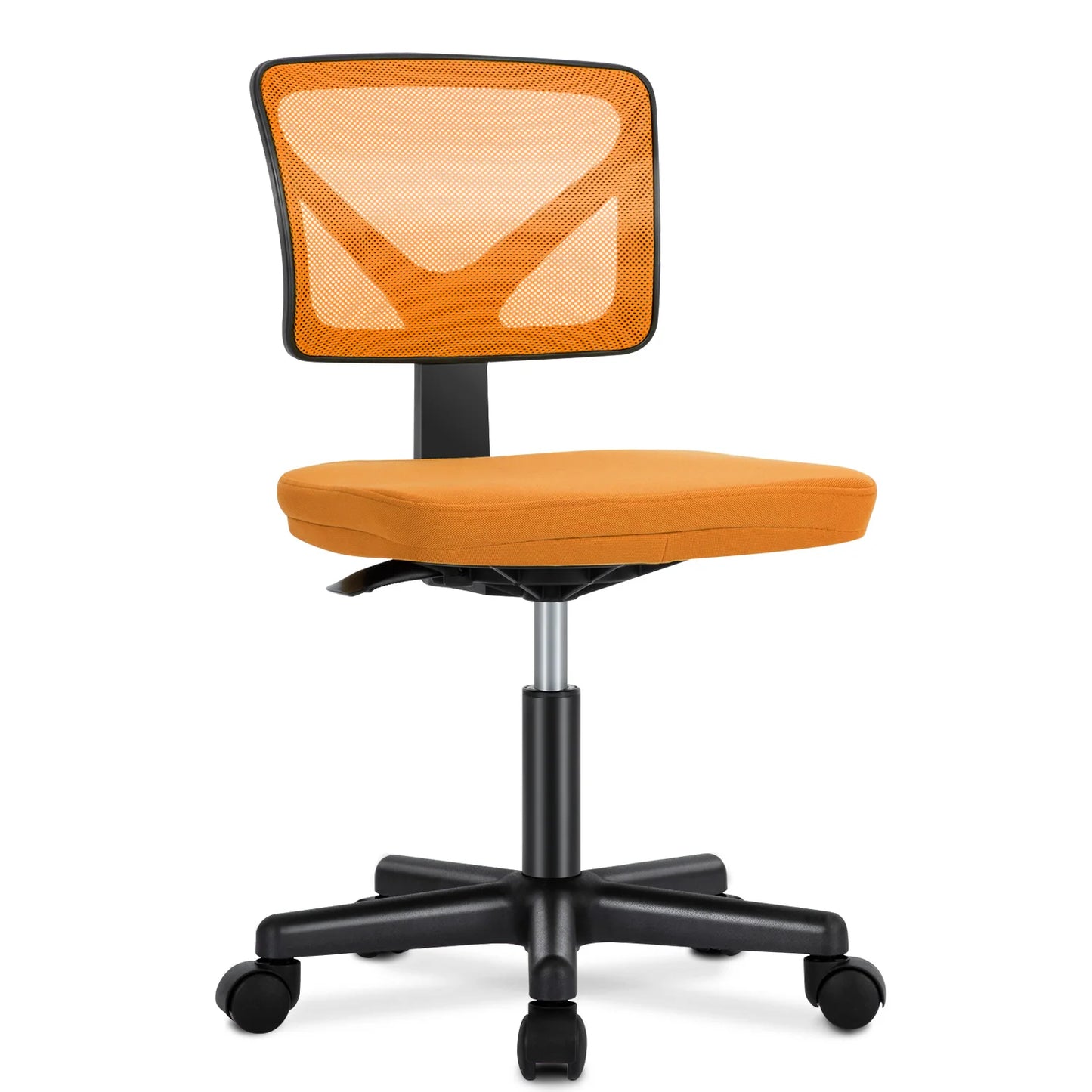 Armless Office Chair Adjustable Height Rolling Swivel