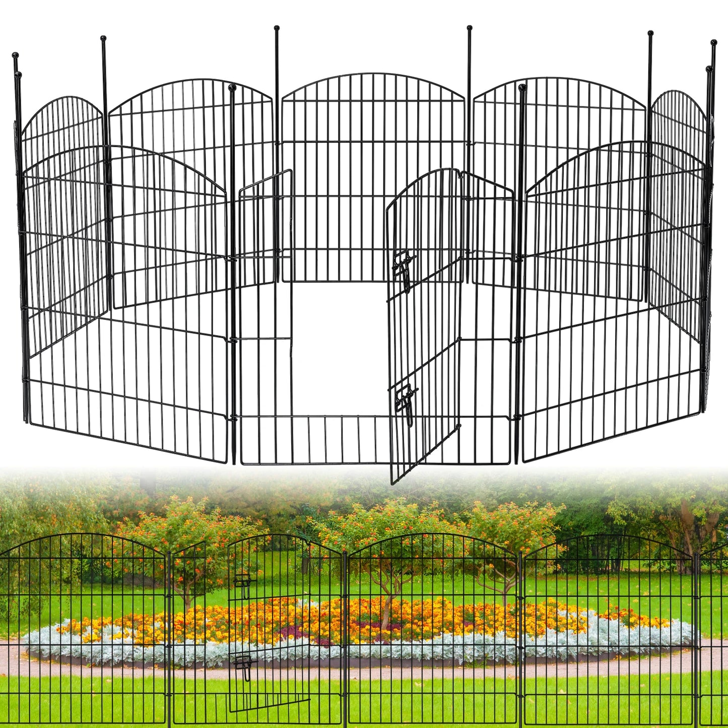 Decorative Garden Fence With 32Hx24Wgate