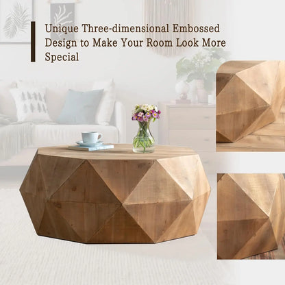 38 inch Drum Coffee Table for Office, or Livingroom Room