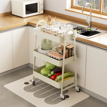 3 Tier Metal Storage Kitchen Cart