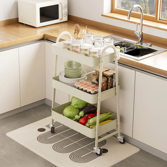 3 Tier Metal Storage Kitchen Cart