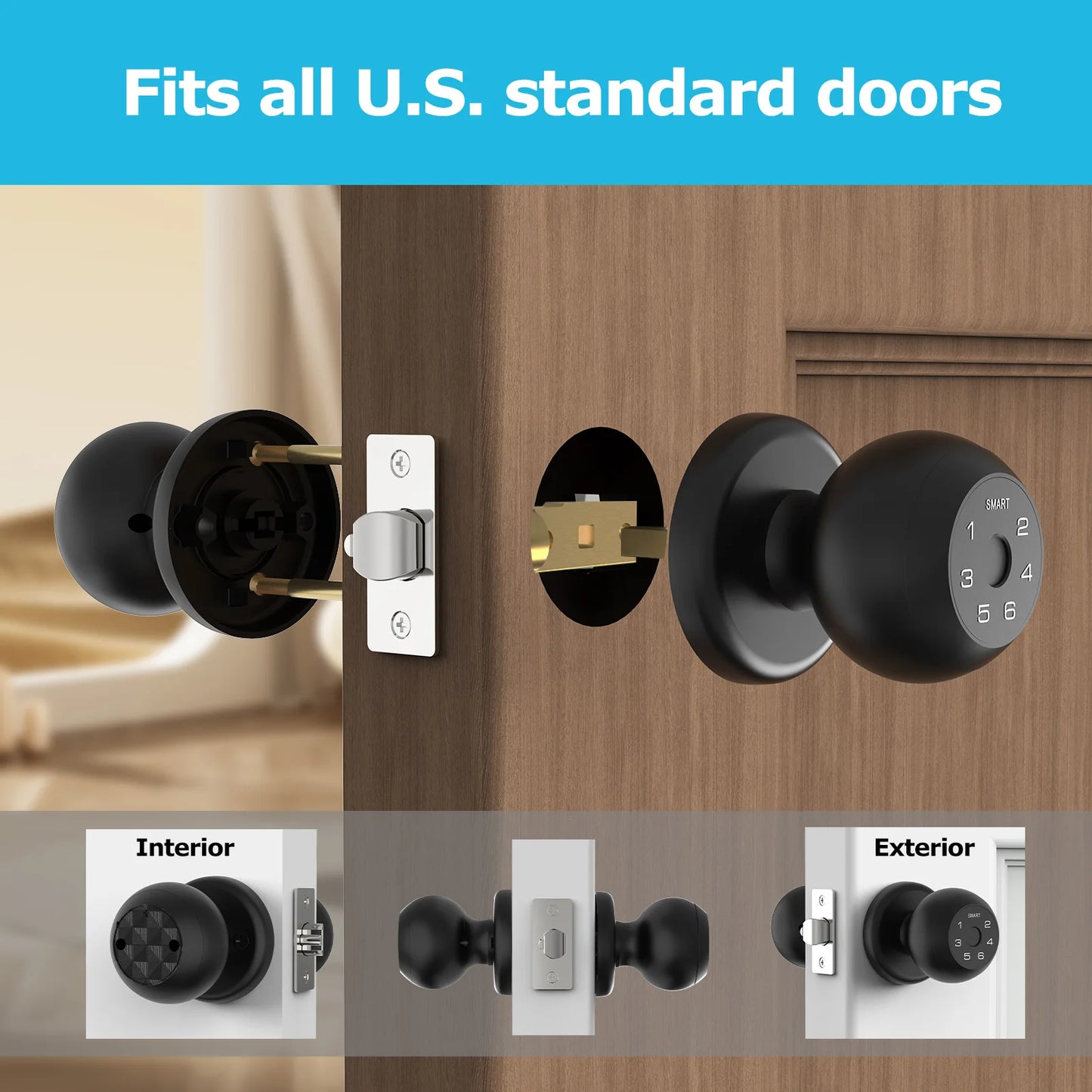 Smart Lock  Fingerprint   Lock App Passcode Unlock Electronic