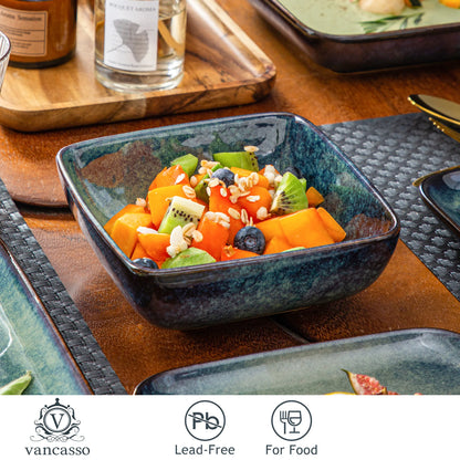 16Pc Square Dinner Ware Set