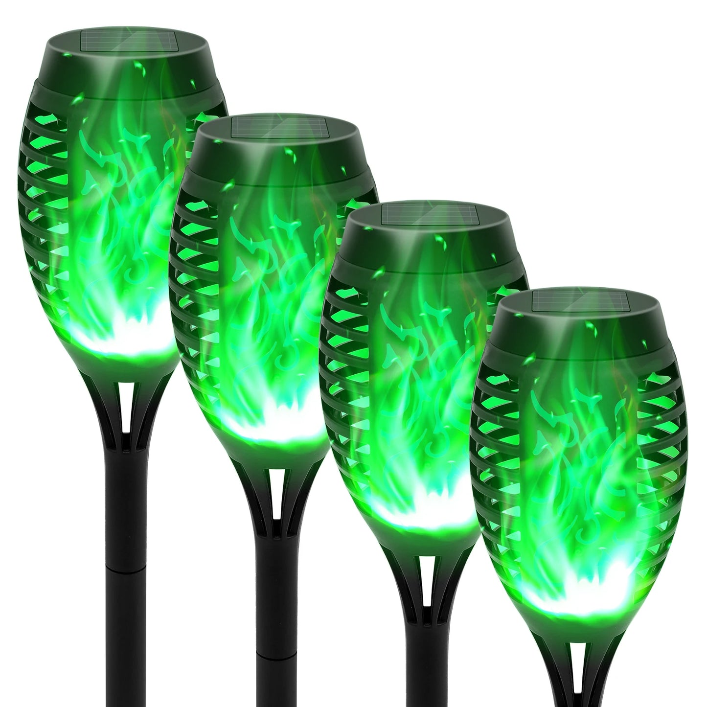 Green Solar Flickering Flame  Water Proof Lawn Lights