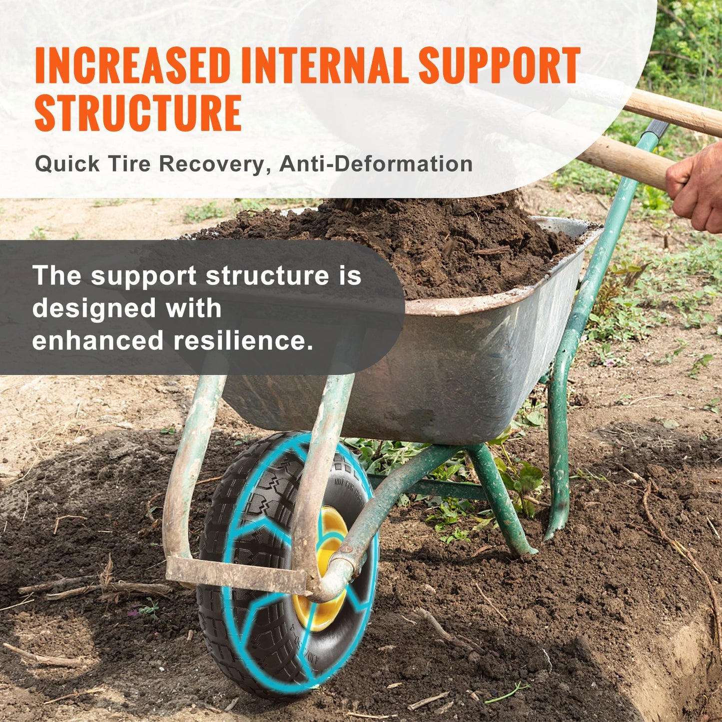 10"   Flat Free Tubeless Tires  & Wheels