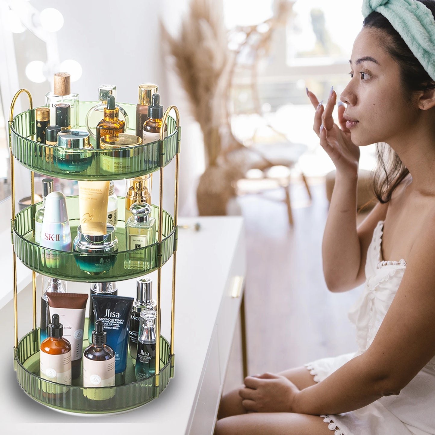 3Tier Rotating Makeup Organizer