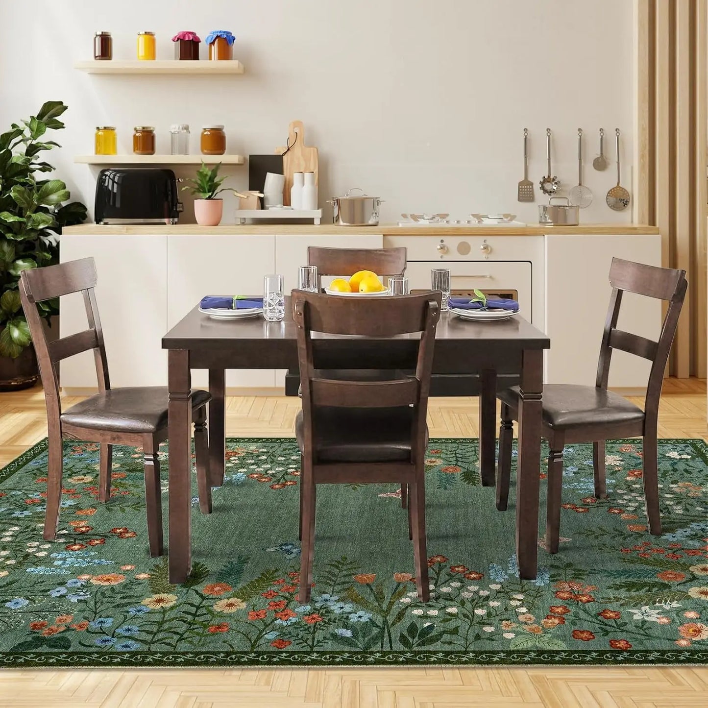 Floral Area Rug for Bedroom, Livingroom, Or Den