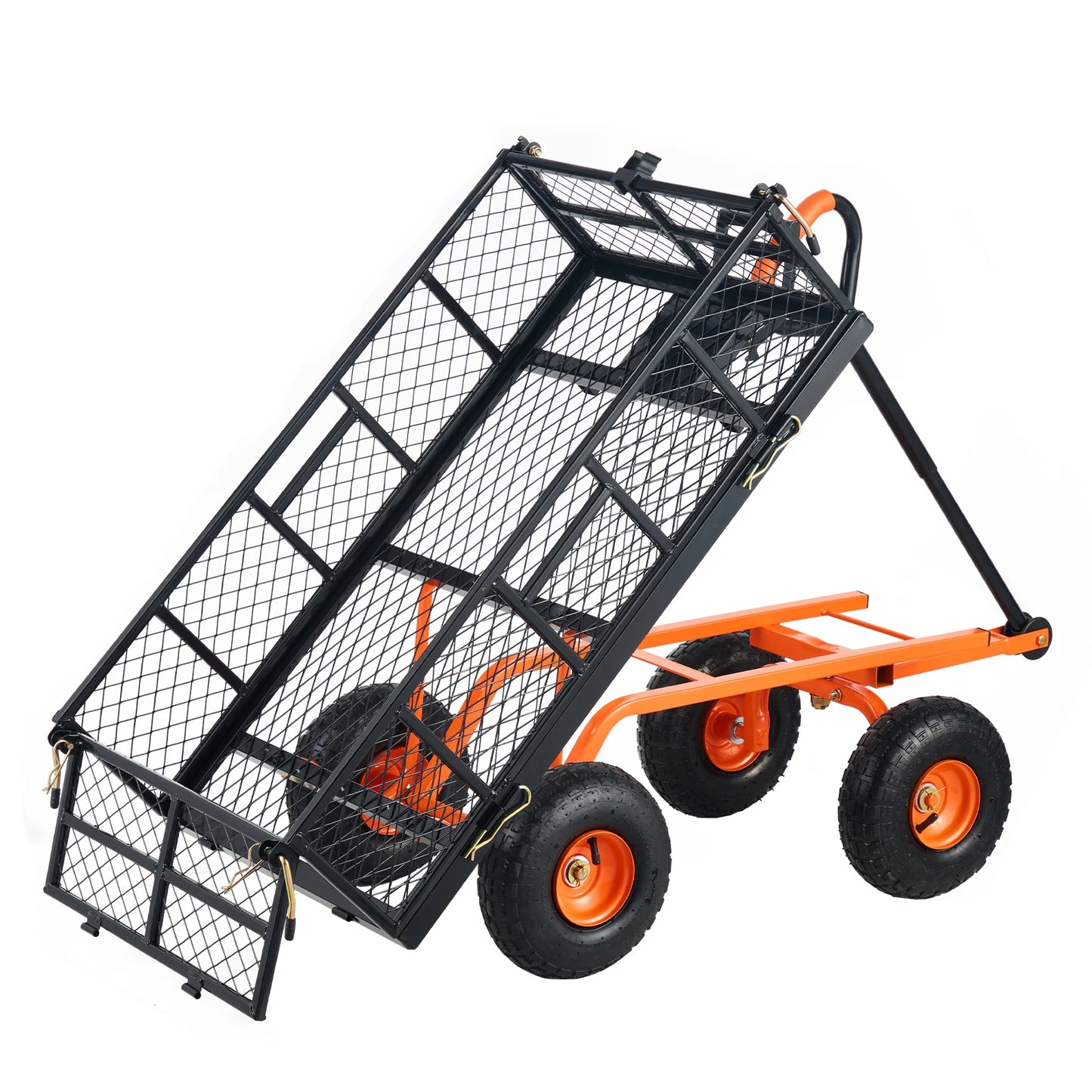 Metal Utility Wagon / versatile  dump cart and wheel Barrow