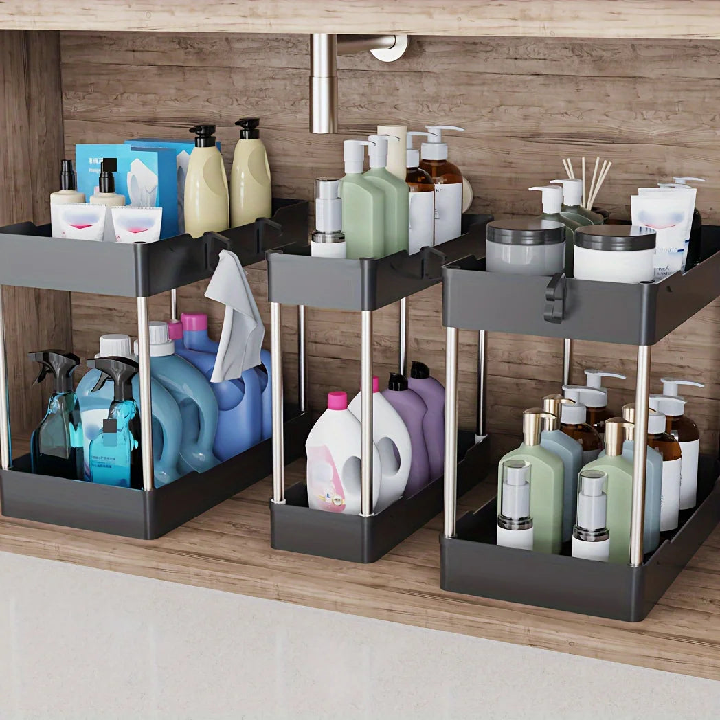 3PCS Under Sink organizer For bathroom or Kitchen