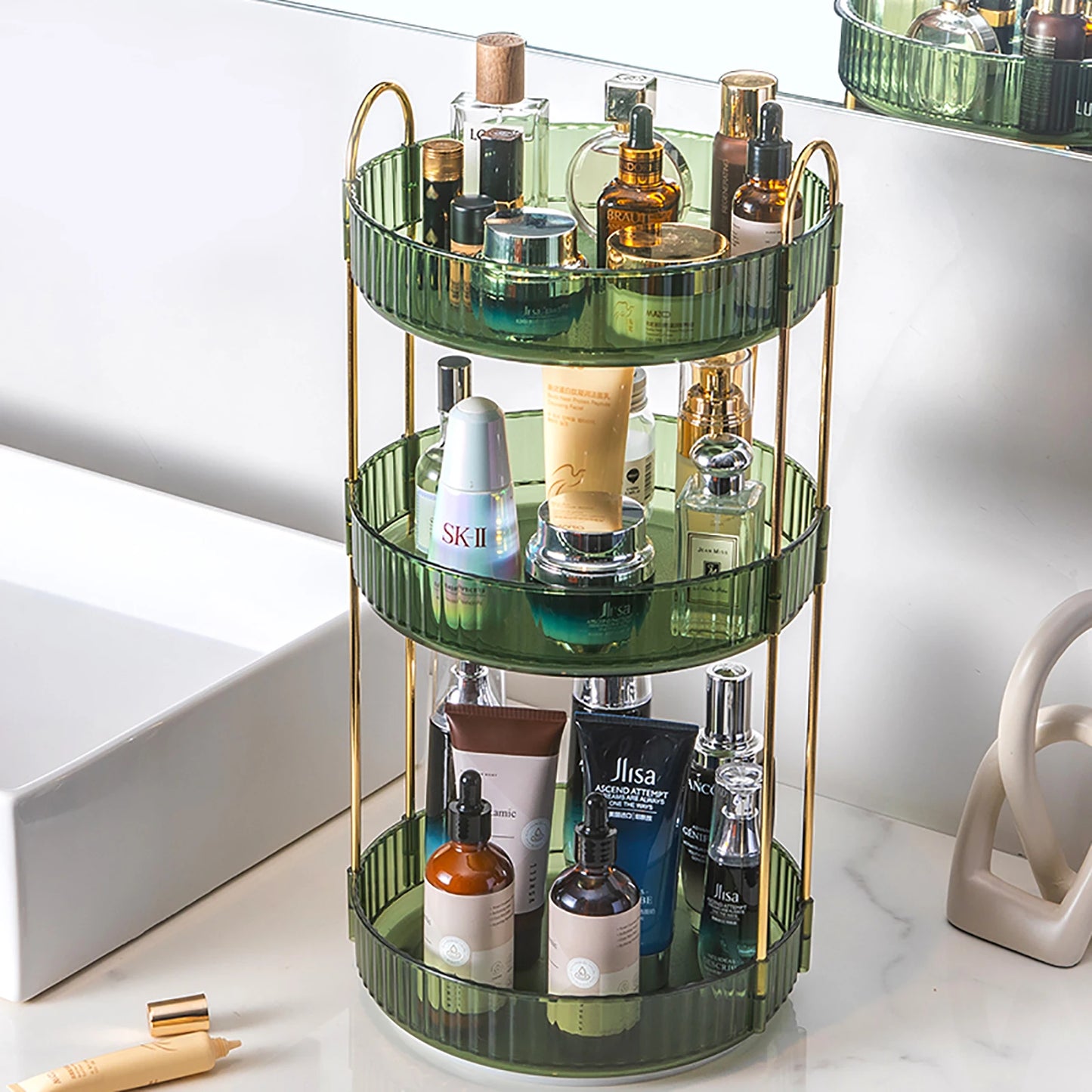 3Tier Rotating Makeup Organizer