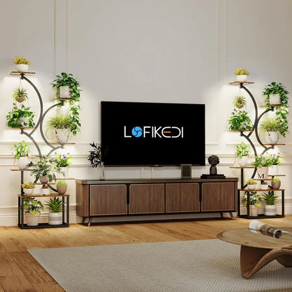 Indoor Plant Stand With Grow Lights