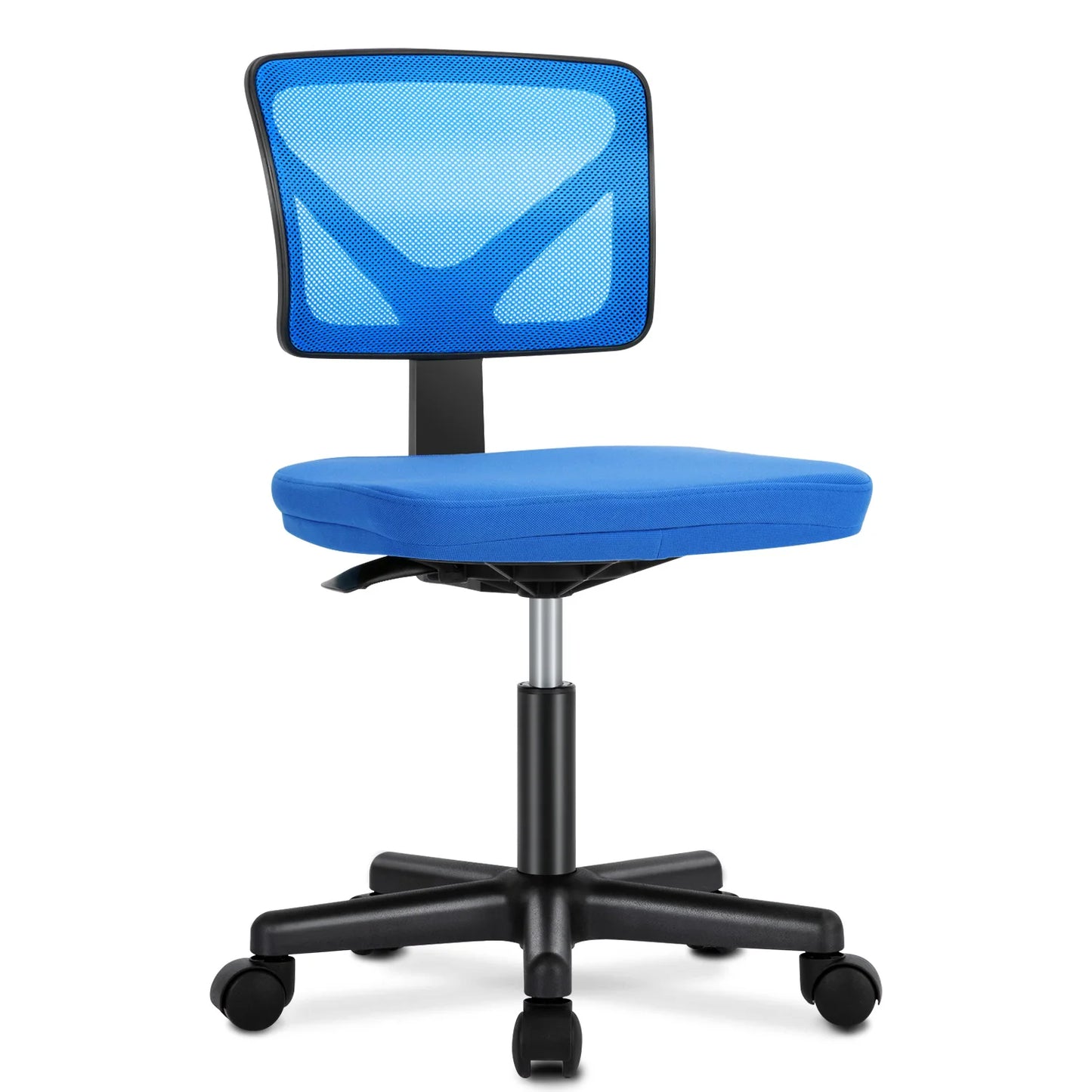 Armless Office Chair Adjustable Height Rolling Swivel
