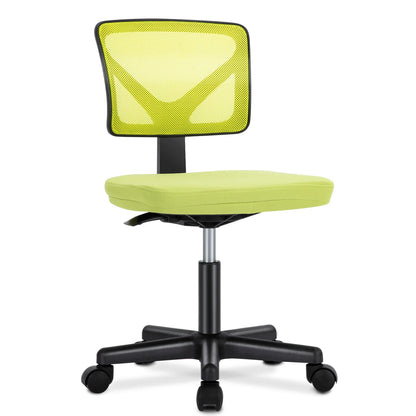 Armless Office Chair Adjustable Height Rolling Swivel