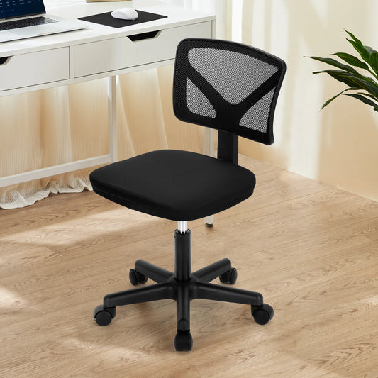 Armless Office Chair Adjustable Height Rolling Swivel