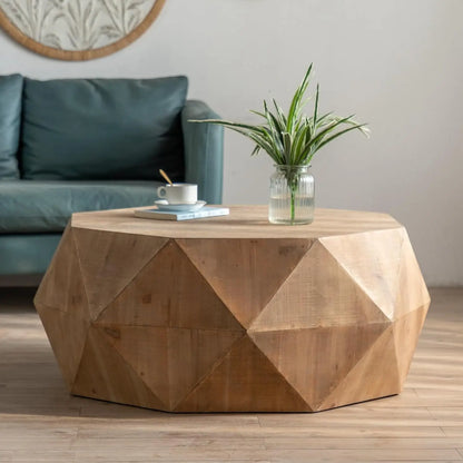38 inch Drum Coffee Table for Office, or Livingroom Room