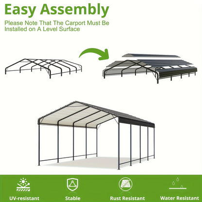 10 'x15' Heavy Duty Metal Carport