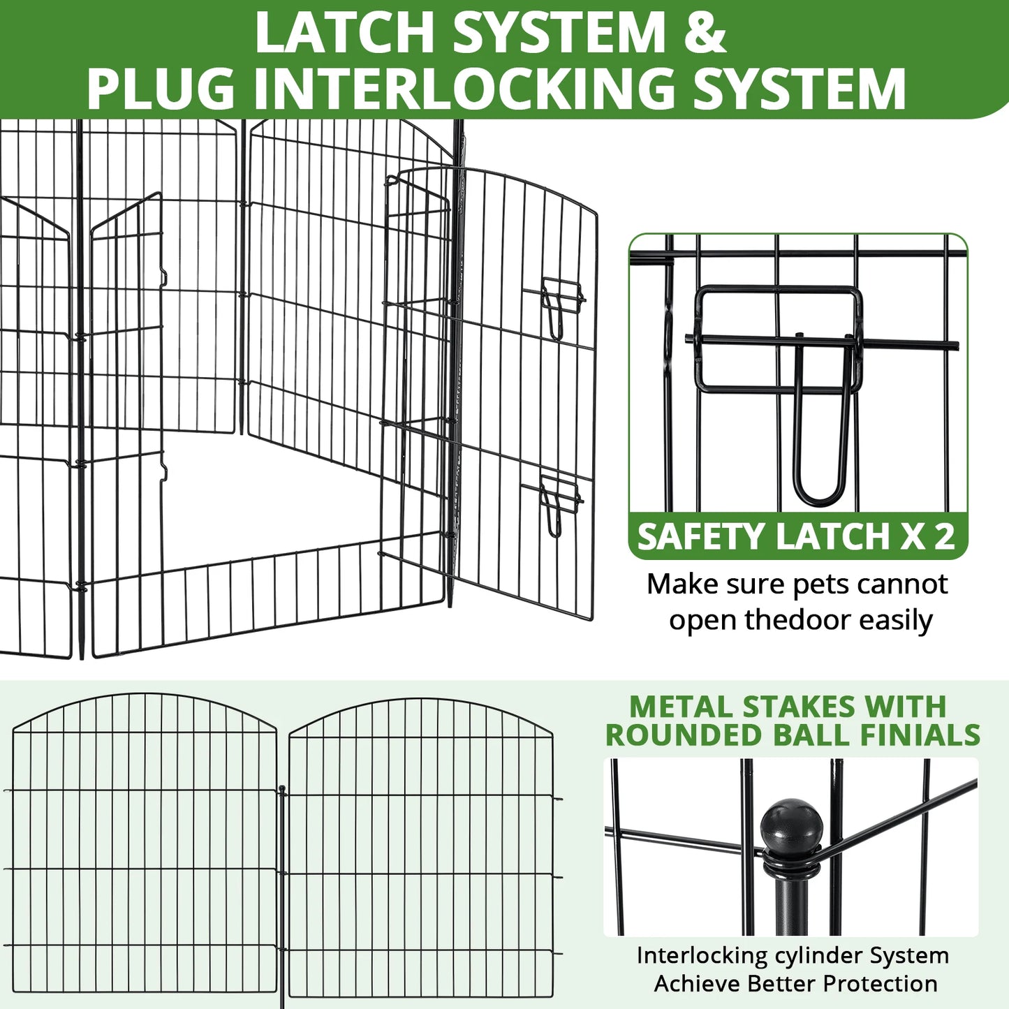 Decorative Garden Fence With 32Hx24Wgate