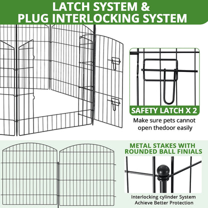 Decorative Garden Fence With 32Hx24Wgate