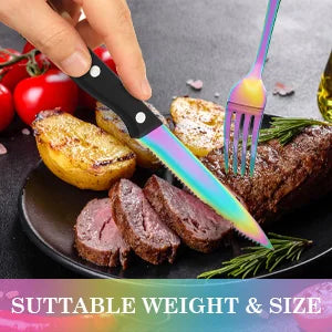 24 pcs rainbow  Silverware Set Service For 4