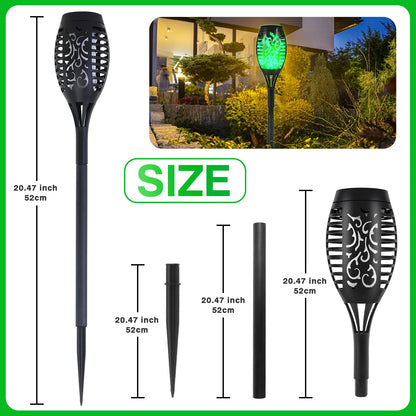 Green Solar Flickering Flame  Water Proof Lawn Lights