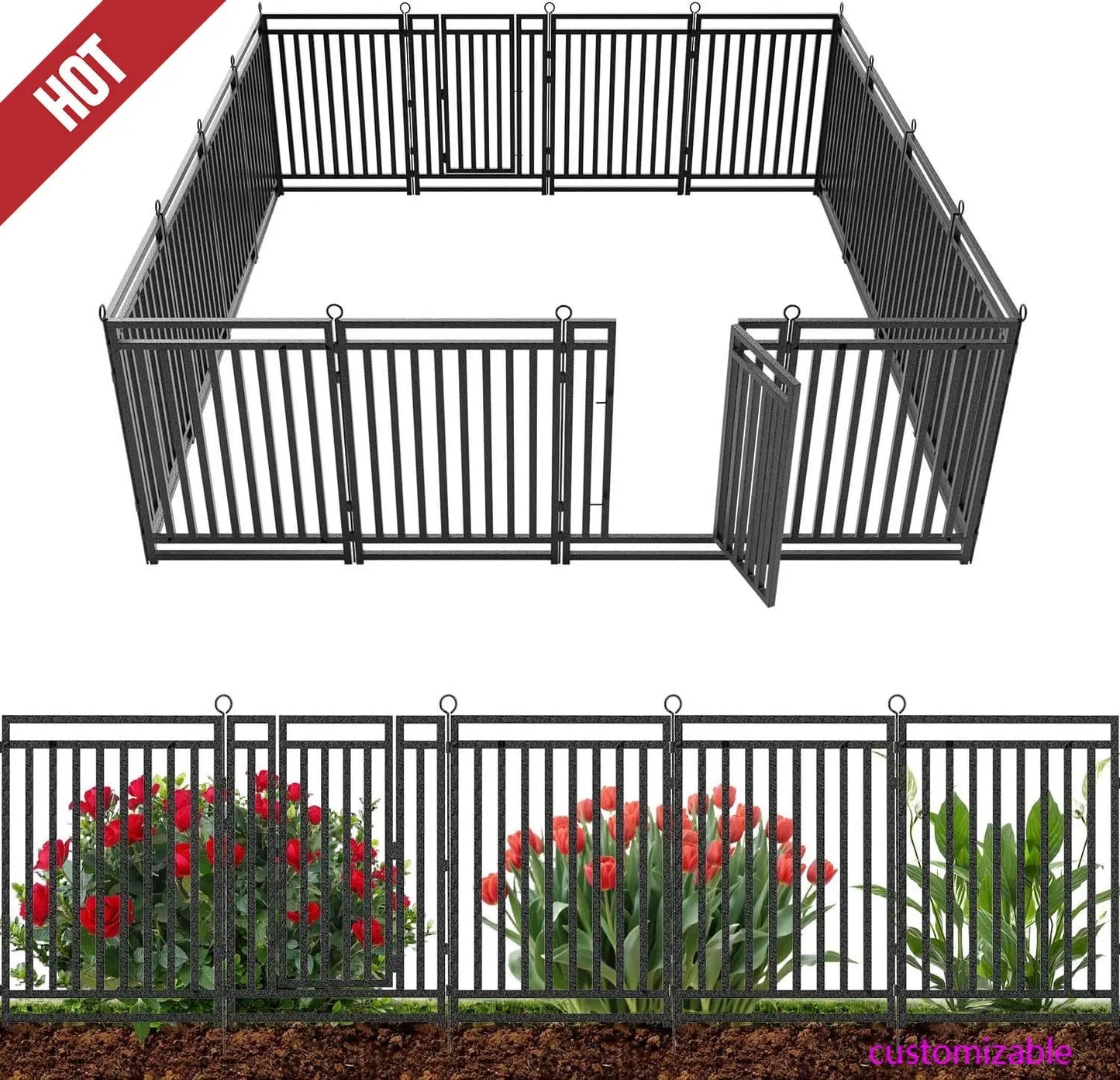 New Decorative Metal Garden Fence