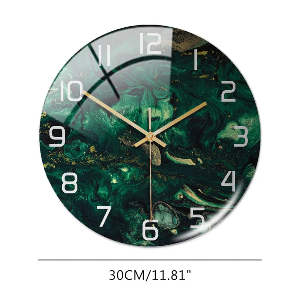 3D Acrylic Black & Gold Marble  Wall  Clock