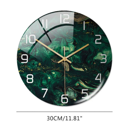 3D Acrylic Black & Gold Marble  Wall  Clock