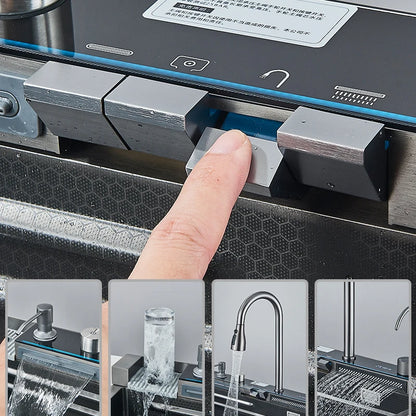 Stainless Steel Kitchen Sink with  Digital Faucet Display