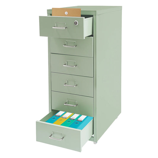 6-Drawer Rolling Lockable Metal File Cabinet