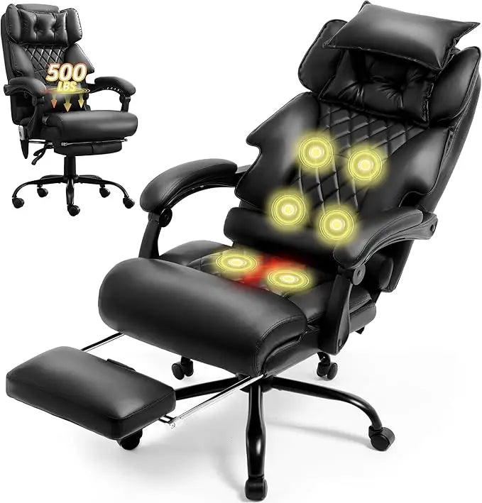 Massage  Chair with Foot Rest,  Vibration & Heat Therapy