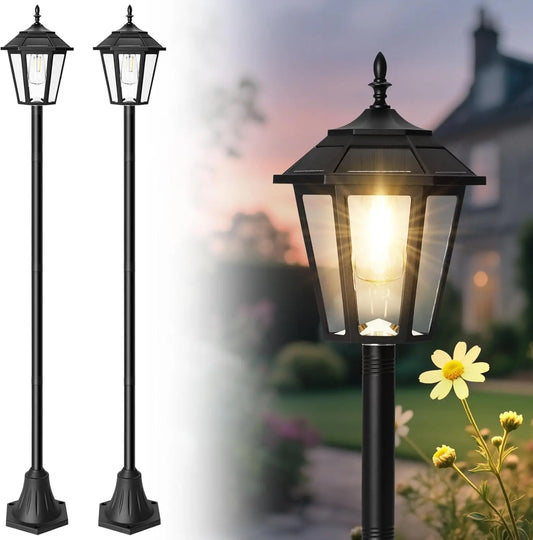 66" Solar Lamp Post Light Waterproof