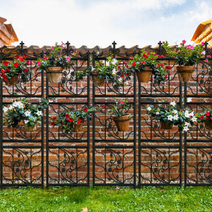 71 inch Tall Garden Trellis Black Lattice Panel