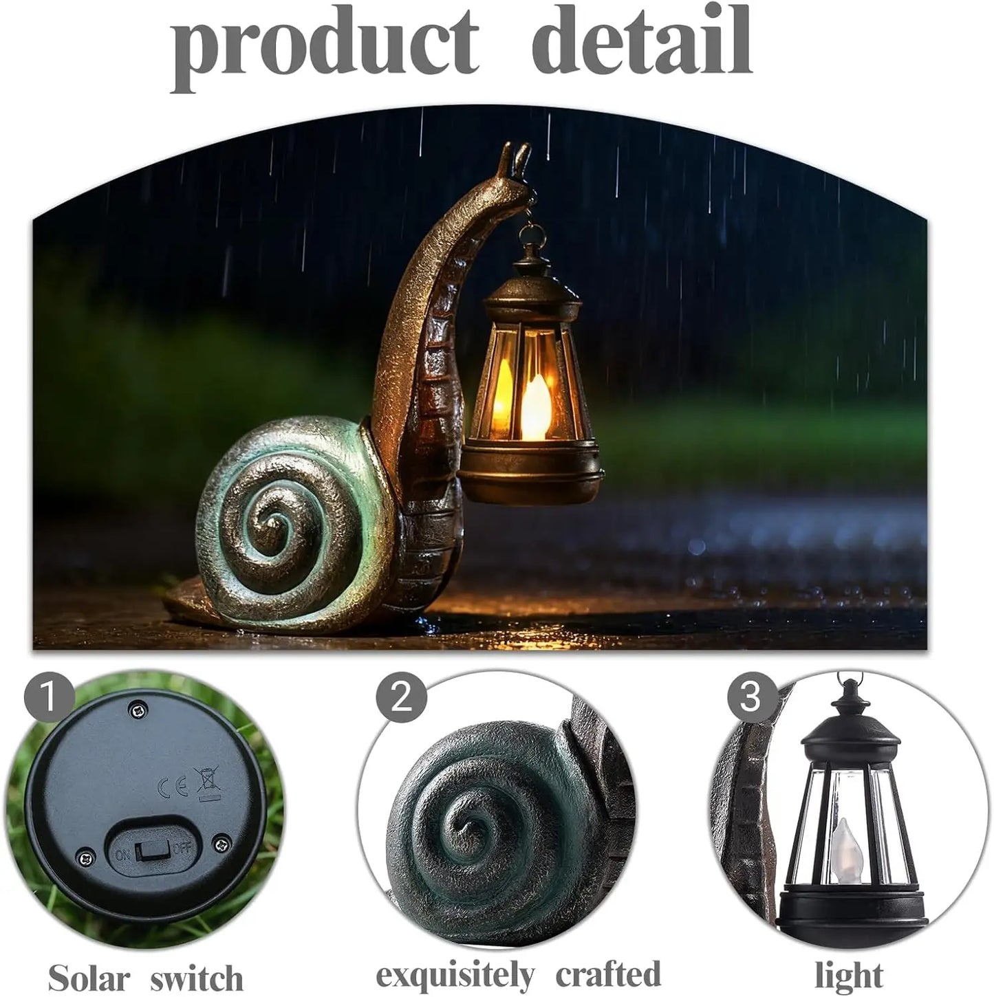 Snail Solar Powered Garden Light