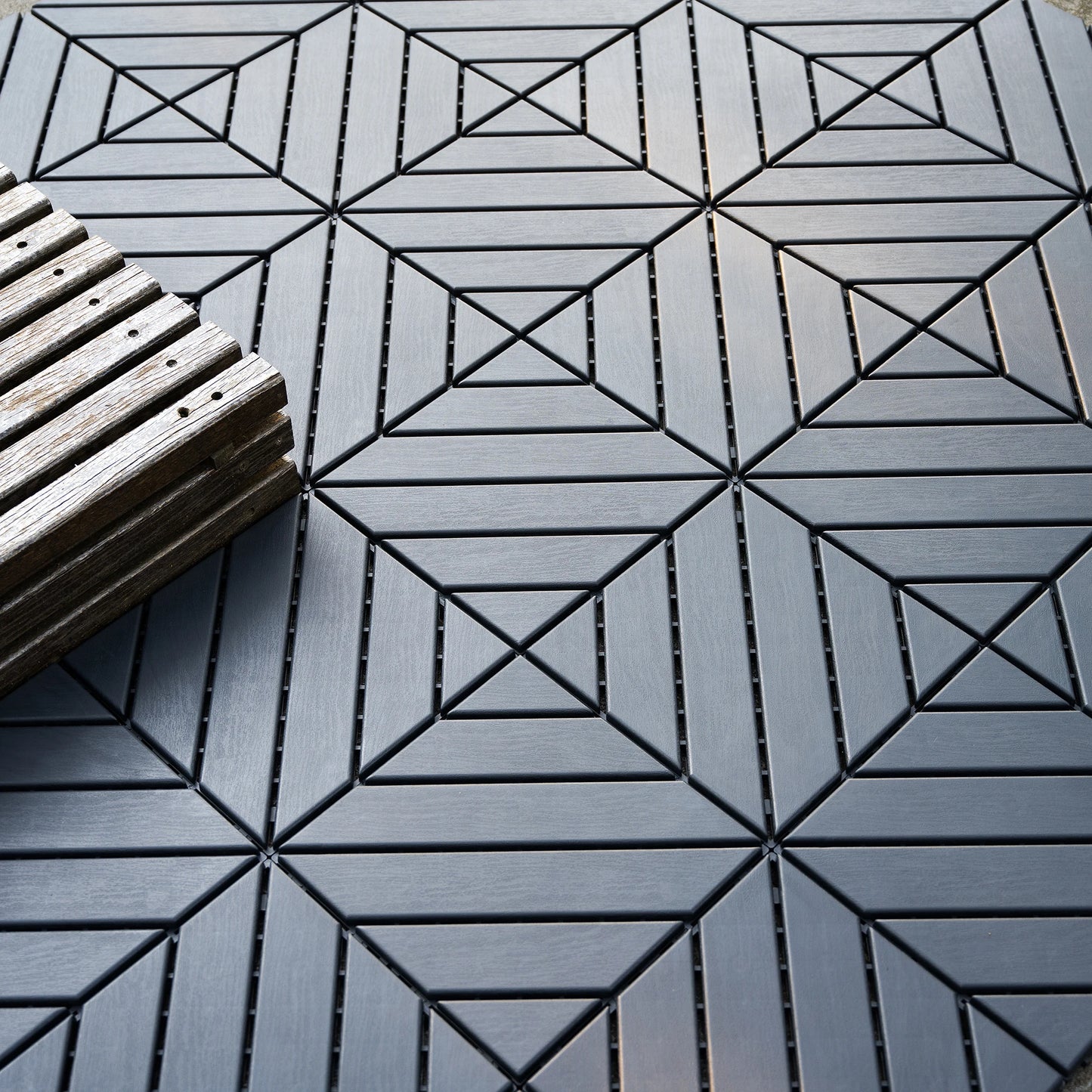 Plastic Interlocking Square Waterproof Deck Tiles